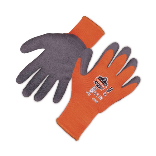 Cleaning Gloves | Ergodyne 17625 ProFlex 7401 Coated Lightweight Winter Gloves - X-Large Orange (1-Pair) image number 0