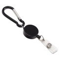 Label & Badge Holders | Advantus 76349 24 in. Extension Metal Badge Reel/Carabiner Set - Black (5/Pack) image number 0