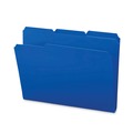 File Folders | Smead 10503 0.75 in. Expansion Assorted 1/3-Cut Tabs Letter Size Top Tab Poly Colored File Folders - Blue (24/Box) image number 0