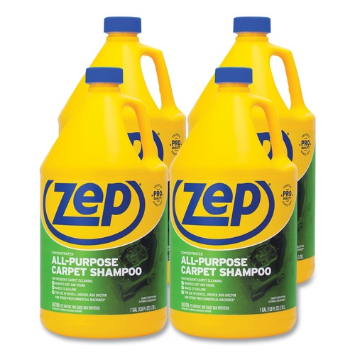 Carpet Cleaners | Zep Commercial ZUCEC128 1 gal. Concentrated All-Purpose Carpet Shampoo - Unscented (4/Carton) image number 0