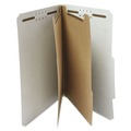 Back to School Sale | Universal UNV10272 6-Section 2-Divider Pressboard Classification Folders - Letter, Gray (10/Box) image number 2