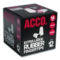 Back to School Sale | ACCO S7054014C Rubber Finger Tips - 14 (X-Large), Amber (1 Dozen) image number 1