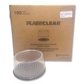 Food Trays, Containers, and Lids | Plastifar 18361 Bakery Containers, 8-in Cake, 9.7-in Diameter x 5-in h, Black/Clear, 100/Carton image number 0