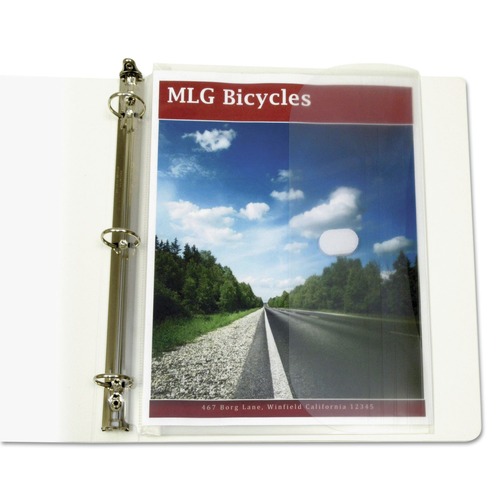Sheet Protectors | C-Line 57537 9.25 in. x 11.5 in. Poly Binder Pockets - Clear (5/Pack) image number 0