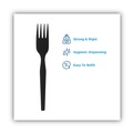 Just Launched | Dixie SSF51 SmartStock Series-O 6.5 in. Mediumweight Plastic Cutlery Forks Refill - Black (40/Pack, 24 Packs/Carton) image number 2