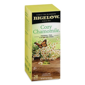 Bigelow RCB10401 Single Flavor Tea - Cozy Chamomile (28 Bags/Box)
