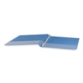 Binders | Universal UNV20723 11 in. x 8.5 in. 1.5 in. Capacity 3 Rings Slant D-Ring View Binder - Light Blue image number 2