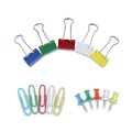 Push Pins | Universal UNV31203 Combo Clip Pack with 3-Tier Organizer Tub - Assorted (1-Kit) image number 1