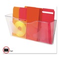 Just Launched | Deflecto 63101 15 in. x 4 in. x 6.63 in. Euro-Style DocuPocket Landscape Wall File - Larger Files/Tabloid Size, Clear image number 4