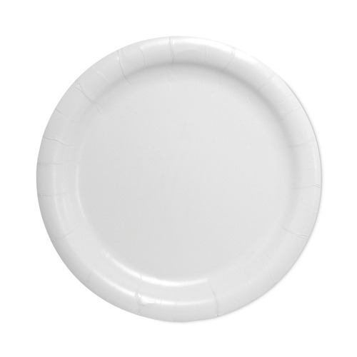 Bowls and Plates | SOLO HP9S-2050 Bare Eco-Forward 9 in. dia ProPlanet Seal Clay-Coated Paper Dinnerware Plate - White (500/Carton) image number 0