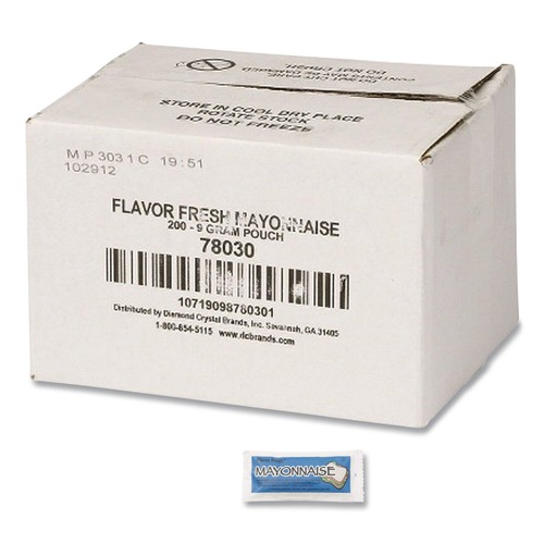 Condiments | Flavor Fresh PPIVENL154 0.32 oz. Packet Mayonnaise Condiment Packets (200/Carton) image number 0