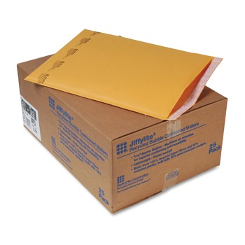 Sealed Air 10191 12.5 in. x 19 in. #6 Jiffylite Self-Seal Bubble Mailer - Brown Kraft (25/Carton)