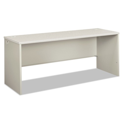 Office Desks & Workstations | HON H38925.B9.Q 38000 Series 72 in. x 24 in. x 30 in. Desk Shell - Light Gray/Silver image number 0