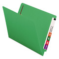 File Folders | Smead 25140 0.75 in. Expansion Heavyweight Colored End Tab 2-Fastener Folders - Letter Size/Green Exterior (50/Box) image number 1