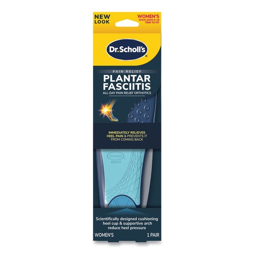Safety & First Aid | Dr. Scholl's 87101894 Plantar Fasciitis All Day Pain Relief Orthotics for Women - Women Size 6 to 10, Blue (1-Pair) image number 0