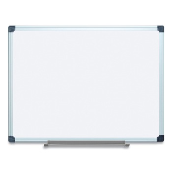 MasterVision CR0801170MV 36 in. x 48 in. Porcelain Value Dry Erase Board - White Surface/Satin Aluminum Frame