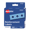 Notebooks & Pads | Avery 05722 0.25 in. Diameter Dispenser Pack Hole Reinforcements - Clear (1000/Pack) image number 0