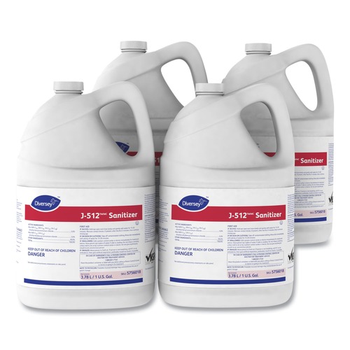Cleaning & Janitorial Supplies | Diversey Care 5756018 1 gal. Bottle J-512TM/MC Sanitizer (4/Carton) image number 0