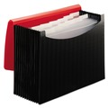 Back to School Sale | Smead 70866 0.88 in. Expansion 12-Pocket Letter Size Poly Expanding File - Black/Red image number 1