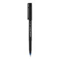 Pens | uni-ball 2013568 ONYX Fine 0.7 mm Stick Roller Ball Pen - Blue Ink Black/Blue Barrel (72/Pack) image number 3