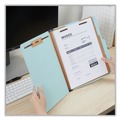 File Folders | Universal UNV10405 2.5 in. Expansion 2 Dividers 6 Fasteners Letter Size Six-Section Pressboard Classification Folders - Light Blue (20/Box) image number 2