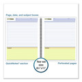 Notebooks & Pads | Cambridge 06066 (80) 11 in. x 8.5 in. Sheets QuickNotes List-Management Format Wirebound Guided Business Notebook - Dark Gray Linen Cover image number 1