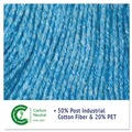  | Boardwalk BWK503BLCT 5 in. Super Loop Cotton/Synthetic Fiber Wet Mop Head - Large, Blue (12/Carton) image number 9