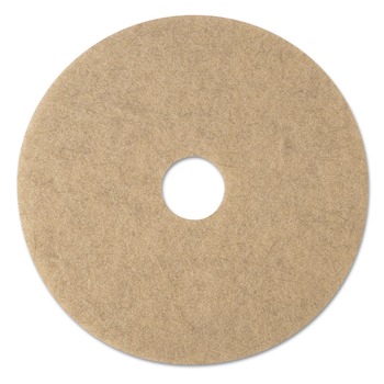 CLEANING AND SANITATION | 3M 3500-20 20 in. Diameter Ultra High-Speed Natural Blend Floor Burnishing Pads 3500 - Tan (5/Carton)