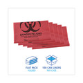 Storage Accessories | Boardwalk A8046PRK 40 in. x 46 in. 45 gal. 1.3 mil Linear Low Density Health Care Trash Can Liners - Red (100/Carton) image number 2
