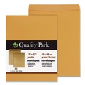 Envelopes & Mailers | Quality Park QUA42356 17 in. x 22 in. Fold Flap Closure, Kraft Envelope - Jumbo, Brown Kraft (25/Pack) image number 0