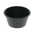 Cups and Lids | Pactiv Corp. YS200E 2 oz. Plastic Portion Cup - Black (200/Bag, 12 Bags/Carton) image number 3