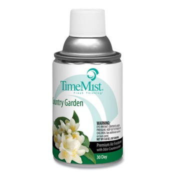 TimeMist 1042786 6.6 oz. Aerosol Spray Premium Metered Air Freshener Refill - Country Garden (12/Carton)