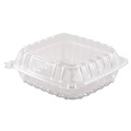  | Dart C90PST1 8.3 in. x 8.3 in. x 3 in. ClearSeal Hinged-Lid Plastic Containers - Clear (250/Carton) image number 0