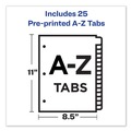 Dividers & Tabs | Avery 11306 11 in. x 8.5 in. 25-Tab Preprinted Laminated A to Z Tab Dividers with Gold Reinforced Binding Edge - Buff (1-Set) image number 3