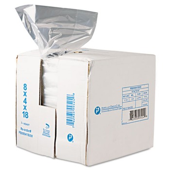 FOOD SERVICE | Inteplast Group PB080418R 8-Quart 0.6 mil. 8 in. x 18 in. Food Bags - Clear (1000/Carton)