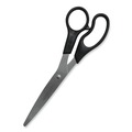 Arts & Crafts Supplies | Westcott 13135 8 in. Long 3.5 in. Cut Length Value Line Stainless Steel Shears - Offset Black Handle image number 1