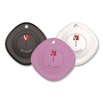 Verbatim 32132 My Finder Bluetooth Tracker - Black/White/Purple (3/Pack)
