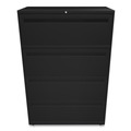 Office Filing Cabinets & Shelves | HON H784.L.P Brigade 700 Series 36 in. x 18 in. x 52.5 in. 4-Drawer Lateral File - Black image number 2
