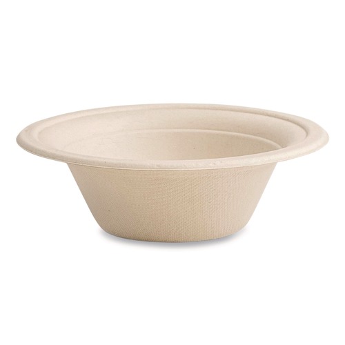 Bowls and Plates | Vegware VW-BL12NFA 12 oz Nourish Molded Compostable Fiber Bowl Tableware - White (1000/Carton) image number 0