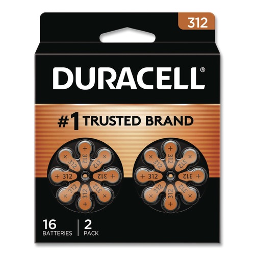 Batteries | Duracell DA312B16 No. 312 Hearing Aid Battery (16/Pack) image number 0