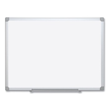 MasterVision MA2100790 96 in. x 48 in. Earth Silver Easy Clean Dry Erase Boards - White/Silver