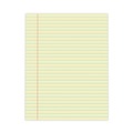 Notebooks & Pads | Universal UNV22000 50-Sheets 8.5 in. x 11 in. Wide/Legal Rule Glue Top Pads - Canary-Yellow (1 Dozen) image number 1