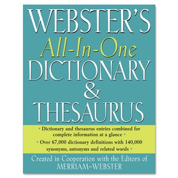 PRODUCTS | Merriam Webster FSP0471 All-In-One Hardcover Dictionary/Thesaurus, 768 Pages