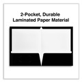 Report Covers & Pocket Folders | Universal UNV56416 11 in. x 8.5 in. Laminated Two-Pocket Folder with 100-Sheet Capacity - Black (25/Pack) image number 3