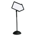 White Boards | Safco 4173BL 25.5 in. x 17.75 in. x 64.25 in. WriteWay Two-Sided Dry Erase Standing Message Sign - White Surface/Black Frame image number 1