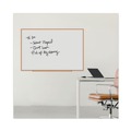 White Boards | Universal UNV43621 72 in. x 48 in. Deluxe Melamine Dry Erase Board - Melamine White Surface, Oak Fiberboard Frame image number 5