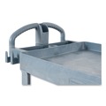 Cleaning Carts | Rubbermaid Commercial 2192463 BRUTE Heavy-Duty Ergo Handle Utility Cart Plastic 2 Shelves 750 lb Capacity 26-in x 55-in x 33.25-in Gray image number 1