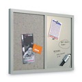 White Boards | MasterVision MX04331608 24 in. x 18 in. Gray MDF Wood Frame Designer Combo Fabric Bulletin/Dry Erase Board - Multicolor/Gray image number 2
