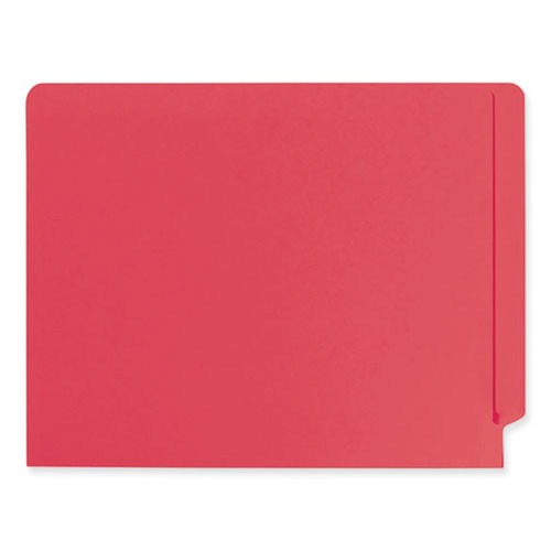 File Folders | Smead 25740 0.75 in. Expansion Heavyweight Colored End Tab 2-Fastener Folders - Letter Size/Red Exterior (50/Box) image number 0
