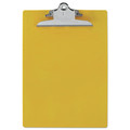 Clipboards | Saunders 21605 1 in. Clip Capacity Holds 8.5 in. x 11 in. Sheets Recycled Plastic Clipboard with Ruler Edge - Yellow image number 0